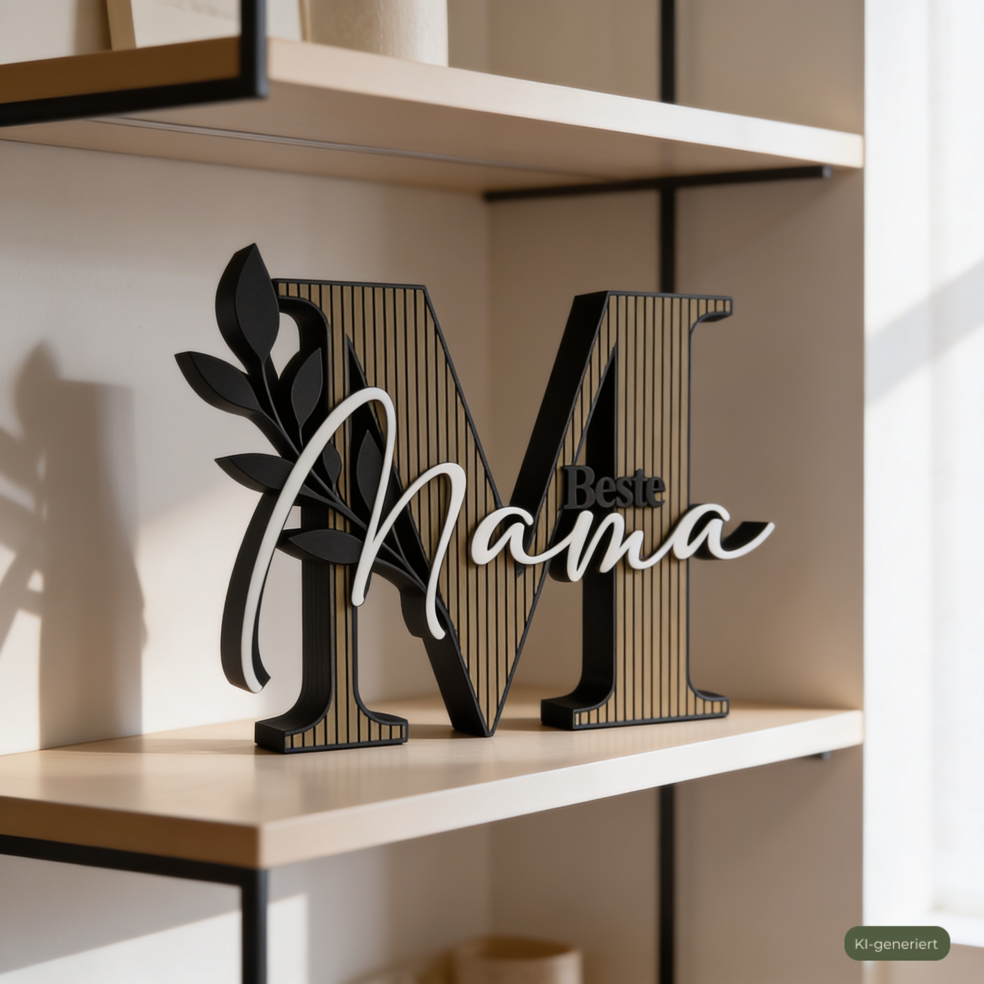Beste Mama Schriftzug auf Regel als Geschenk, KI-generiert