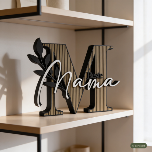 Beste Mama Schriftzug auf Regel als Geschenk, KI-generiert