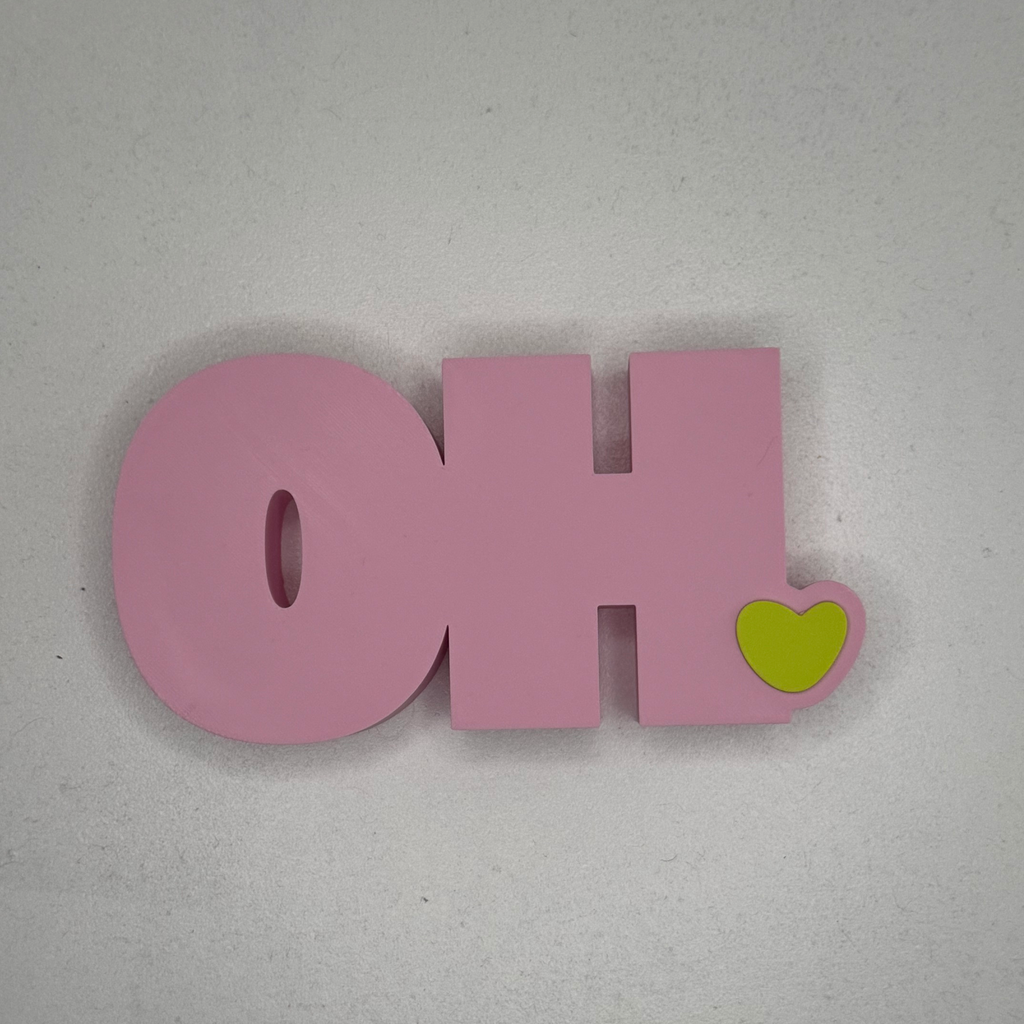 Deko-Schriftzug „OH."
