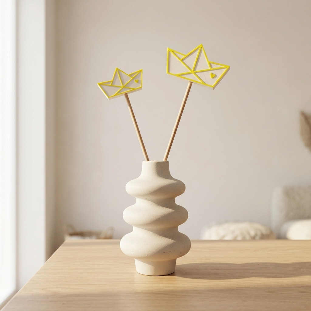 Deko Stecker Papierboot 2er Set