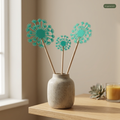 Deko Stecker Pusteblume 3er Set in Keramikvase – moderne Fensterbank Deko, Ki-generiert