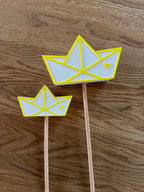 Deko Stecker Papierboot 2er Set