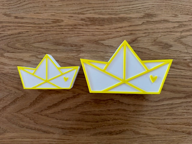 Deko Stecker Papierboot 2er Set